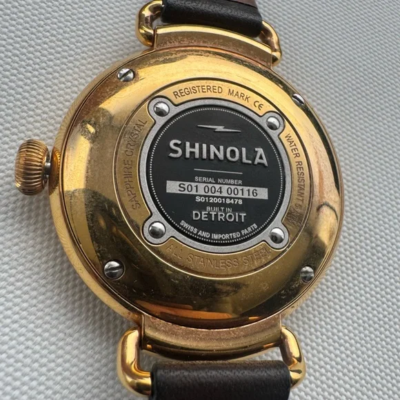 Women’s shinola watch with dark green band - Picture 6 of 7